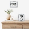 image:imageAmericanflat 5x7 Picture Frame with ShatterResistant Glass  Set of 2  Use as 4x6 Frame with Mat or Display 5x7 Photo Without Mat  Signature Collection  Picture Frames for Tabletop or Wall  BlackSilver