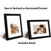 image:imageAmericanflat 5x7 Picture Frame with ShatterResistant Glass  Set of 2  Use as 4x6 Frame with Mat or Display 5x7 Photo Without Mat  Signature Collection  Picture Frames for Tabletop or Wall  BlackBlack