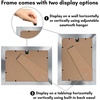 image:imageAmericanflat 5x7 Picture Frame with ShatterResistant Glass  Set of 2  Use as 4x6 Frame with Mat or Display 5x7 Photo Without Mat  Signature Collection  Picture Frames for Tabletop or Wall  BlackSilver