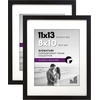 image:imageAmericanflat 5x7 Picture Frame with ShatterResistant Glass  Set of 2  Use as 4x6 Frame with Mat or Display 5x7 Photo Without Mat  Signature Collection  Picture Frames for Tabletop or Wall  BlackBlack