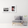 image:imageAmericanflat 5x7 Picture Frame with ShatterResistant Glass  Set of 2  Use as 4x6 Frame with Mat or Display 5x7 Photo Without Mat  Signature Collection  Picture Frames for Tabletop or Wall  BlackWhite