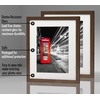 image:imageAmericanflat 5x7 Picture Frame with ShatterResistant Glass  Set of 2  Use as 4x6 Frame with Mat or Display 5x7 Photo Without Mat  Signature Collection  Picture Frames for Tabletop or Wall  BlackWalnut