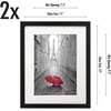 image:imageAmericanflat 5x7 Picture Frame with ShatterResistant Glass  Set of 2  Use as 4x6 Frame with Mat or Display 5x7 Photo Without Mat  Signature Collection  Picture Frames for Tabletop or Wall  BlackBlack