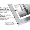 image:imageAmericanflat 5x7 Picture Frame with ShatterResistant Glass  Set of 2  Use as 4x6 Frame with Mat or Display 5x7 Photo Without Mat  Signature Collection  Picture Frames for Tabletop or Wall  BlackSilver