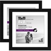 image:imageAmericanflat 5x7 Picture Frame with ShatterResistant Glass  Set of 2  Use as 4x6 Frame with Mat or Display 5x7 Photo Without Mat  Signature Collection  Picture Frames for Tabletop or Wall  BlackBlack