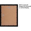 image:imageAmericanflat 5x7 Picture Frame with ShatterResistant Glass  Set of 2  Use as 4x6 Frame with Mat or Display 5x7 Photo Without Mat  Signature Collection  Picture Frames for Tabletop or Wall  BlackBlack