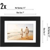 image:imageAmericanflat 5x7 Picture Frame with ShatterResistant Glass  Set of 2  Use as 4x6 Frame with Mat or Display 5x7 Photo Without Mat  Signature Collection  Picture Frames for Tabletop or Wall  BlackBlack