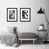 image:imageAmericanflat 5x7 Picture Frame with ShatterResistant Glass  Set of 2  Use as 4x6 Frame with Mat or Display 5x7 Photo Without Mat  Signature Collection  Picture Frames for Tabletop or Wall  BlackBlack
