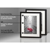 image:imageAmericanflat 5x7 Picture Frame with ShatterResistant Glass  Set of 2  Use as 4x6 Frame with Mat or Display 5x7 Photo Without Mat  Signature Collection  Picture Frames for Tabletop or Wall  BlackBlack