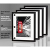 image:imageAmericanflat 5x7 Picture Frame with ShatterResistant Glass  Set of 2  Use as 4x6 Frame with Mat or Display 5x7 Photo Without Mat  Signature Collection  Picture Frames for Tabletop or Wall  BlackBlack