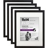 image:imageAmericanflat 5x7 Picture Frame with ShatterResistant Glass  Set of 2  Use as 4x6 Frame with Mat or Display 5x7 Photo Without Mat  Signature Collection  Picture Frames for Tabletop or Wall  BlackBlack