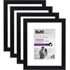 image:imageAmericanflat 5x7 Picture Frame with ShatterResistant Glass  Set of 2  Use as 4x6 Frame with Mat or Display 5x7 Photo Without Mat  Signature Collection  Picture Frames for Tabletop or Wall  BlackBlack