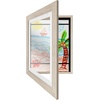 image:imageAmericanflat 85x11 Changeable Kids Art Frame 2Pack  Driftwood  Holds 100 art pieces magnetic front door builtin keyholes for wall display stores finished artworkDriftwood
