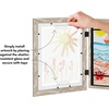 image:imageAmericanflat 85x11 Changeable Kids Art Frame 2Pack  Driftwood  Holds 100 art pieces magnetic front door builtin keyholes for wall display stores finished artworkDriftwood