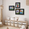 image:imageAmericanflat 85x11 Changeable Kids Art Frame 2Pack  Driftwood  Holds 100 art pieces magnetic front door builtin keyholes for wall display stores finished artworkBlack