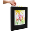 image:imageAmericanflat 85x11 Changeable Kids Art Frame 2Pack  Driftwood  Holds 100 art pieces magnetic front door builtin keyholes for wall display stores finished artworkBlack