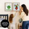 image:imageAmericanflat 85x11 Changeable Kids Art Frame 2Pack  Driftwood  Holds 100 art pieces magnetic front door builtin keyholes for wall display stores finished artworkDriftwood