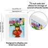 image:imageAmericanflat 85x11 Changeable Kids Art Frame 2Pack  Driftwood  Holds 100 art pieces magnetic front door builtin keyholes for wall display stores finished artworkWhite