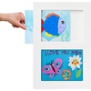 image:imageAmericanflat 85x11 Changeable Kids Art Frame 2Pack  Gold  Holds 100 art pieces magnetic front door builtin keyholes for wall display stores finished artworkWhite
