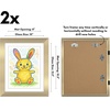 image:imageAmericanflat 85x11 Changeable Kids Art Frame 2Pack  Gold  Holds 100 art pieces magnetic front door builtin keyholes for wall display stores finished artworkGold