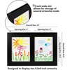 image:imageAmericanflat 85x11 Changeable Kids Art Frame 2Pack  Gold  Holds 100 art pieces magnetic front door builtin keyholes for wall display stores finished artworkBlack