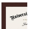 image:imageAmericanflat 85x11 Diploma Frame with ShatterResistant Glass  Document Frames with Engineered Wood  Legacy Collection  Certificate Frame for Tabletop and Wall Display  Mahogany  Shatterresistant glass displays diplomas certificates and documents wall or tabletop display with included easelMahogany