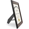 image:imageAmericanflat 85x11 Diploma Frame with ShatterResistant Glass  Document Frames with Engineered Wood  Legacy Collection  Certificate Frame for Tabletop and Wall Display  Mahogany  Shatterresistant glass displays diplomas certificates and documents wall or tabletop display with included easelBeaded Mahogany