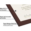 image:imageAmericanflat 85x11 Diploma Frame with ShatterResistant Glass  Document Frames with Engineered Wood  Legacy Collection  Certificate Frame for Tabletop and Wall Display  Mahogany  Shatterresistant glass displays diplomas certificates and documents wall or tabletop display with included easelMahogany