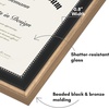 image:imageAmericanflat 85x11 Diploma Frame with ShatterResistant Glass  Document Frames with Engineered Wood  Legacy Collection  Certificate Frame for Tabletop and Wall Display  Mahogany  Shatterresistant glass displays diplomas certificates and documents wall or tabletop display with included easelBlack  Bronze