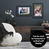 image:imageAmericanflat 85x11 Picture Frame with ShatterResistant Glass  Streamline Collection  Thin Border Photo Frame for Tabletop and Wall Display  Hanging Hardware and Easel Stand Included  Mahogany  Shatterresistant glass wall or tabletop display with included easel sawtooth hangers included secure turntab backingBlack