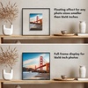image:imageAmericanflat 85x11 Picture Frame with ShatterResistant Glass  Streamline Collection  Thin Border Photo Frame for Tabletop and Wall Display  Hanging Hardware and Easel Stand Included  Mahogany  Shatterresistant glass wall or tabletop display with included easel sawtooth hangers included secure turntab backingBlack
