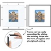 image:imageAmericanflat 85x11 Picture Frame with ShatterResistant Glass  Streamline Collection  Thin Border Photo Frame for Tabletop and Wall Display  Hanging Hardware and Easel Stand Included  Mahogany  Shatterresistant glass wall or tabletop display with included easel sawtooth hangers included secure turntab backingBlack