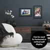 image:imageAmericanflat 85x11 Picture Frame with ShatterResistant Glass  Streamline Collection  Thin Border Photo Frame for Tabletop and Wall Display  Hanging Hardware and Easel Stand Included  Mahogany  Shatterresistant glass wall or tabletop display with included easel sawtooth hangers included secure turntab backingBlack