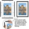 image:imageAmericanflat 85x11 Picture Frame with ShatterResistant Glass  Streamline Collection  Thin Border Photo Frame for Tabletop and Wall Display  Hanging Hardware and Easel Stand Included  Mahogany  Shatterresistant glass wall or tabletop display with included easel sawtooth hangers included secure turntab backingBlack