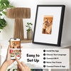 image:imageAmericanflat 85x11 Picture Frame with ShatterResistant Glass  Streamline Collection  Thin Border Photo Frame for Tabletop and Wall Display  Hanging Hardware and Easel Stand Included  Gold  Shatterresistant glass wall or tabletop display with included easel sawtooth hangers included secure turntab backingDigital Picture Frame