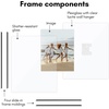 image:imageAmericanflat 85x11 Picture Frame with ShatterResistant Glass  Streamline Collection  Thin Border Photo Frame for Tabletop and Wall Display  Hanging Hardware and Easel Stand Included  Mahogany  Shatterresistant glass wall or tabletop display with included easel sawtooth hangers included secure turntab backingBlack