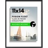 image:imageAmericanflat 85x11 Picture Frame with ShatterResistant Glass  Streamline Collection  Thin Border Photo Frame for Tabletop and Wall Display  Hanging Hardware and Easel Stand Included  Mahogany  Shatterresistant glass wall or tabletop display with included easel sawtooth hangers included secure turntab backingBlack