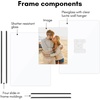 image:imageAmericanflat 85x11 Picture Frame with ShatterResistant Glass  Streamline Collection  Thin Border Photo Frame for Tabletop and Wall Display  Hanging Hardware and Easel Stand Included  Mahogany  Shatterresistant glass wall or tabletop display with included easel sawtooth hangers included secure turntab backingBlack
