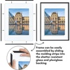 image:imageAmericanflat 85x11 Picture Frame with ShatterResistant Glass  Streamline Collection  Thin Border Photo Frame for Tabletop and Wall Display  Hanging Hardware and Easel Stand Included  Mahogany  Shatterresistant glass wall or tabletop display with included easel sawtooth hangers included secure turntab backingBlack