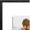 image:imageAmericanflat 85x11 Picture Frame with ShatterResistant Glass  Streamline Collection  Thin Border Photo Frame for Tabletop and Wall Display  Hanging Hardware and Easel Stand Included  Mahogany  Shatterresistant glass wall or tabletop display with included easel sawtooth hangers included secure turntab backingBlack