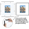 image:imageAmericanflat 85x11 Picture Frame with ShatterResistant Glass  Streamline Collection  Thin Border Photo Frame for Tabletop and Wall Display  Hanging Hardware and Easel Stand Included  Mahogany  Shatterresistant glass wall or tabletop display with included easel sawtooth hangers included secure turntab backingBlack