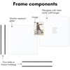 image:imageAmericanflat 85x11 Picture Frame with ShatterResistant Glass  Streamline Collection  Thin Border Photo Frame for Tabletop and Wall Display  Hanging Hardware and Easel Stand Included  Mahogany  Shatterresistant glass wall or tabletop display with included easel sawtooth hangers included secure turntab backingBlack