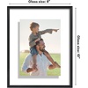 image:imageAmericanflat 85x11 Picture Frame with ShatterResistant Glass  Streamline Collection  Thin Border Photo Frame for Tabletop and Wall Display  Hanging Hardware and Easel Stand Included  Mahogany  Shatterresistant glass wall or tabletop display with included easel sawtooth hangers included secure turntab backingBlack