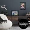image:imageAmericanflat 85x11 Picture Frame with ShatterResistant Glass  Streamline Collection  Thin Border Photo Frame for Tabletop and Wall Display  Hanging Hardware and Easel Stand Included  Mahogany  Shatterresistant glass wall or tabletop display with included easel sawtooth hangers included secure turntab backingBlack