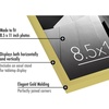 image:imageAmericanflat 85x11 Picture Frame with ShatterResistant Glass  Streamline Collection  Thin Border Photo Frame for Tabletop and Wall Display  Hanging Hardware and Easel Stand Included  Gold  Shatterresistant glass wall or tabletop display with included easel sawtooth hangers included secure turntab backingPicture Frame