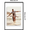 image:imageAmericanflat 85x11 Picture Frame with ShatterResistant Glass  Streamline Collection  Thin Border Photo Frame for Tabletop and Wall Display  Hanging Hardware and Easel Stand Included  Mahogany  Shatterresistant glass wall or tabletop display with included easel sawtooth hangers included secure turntab backingBlack