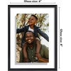 image:imageAmericanflat 85x11 Picture Frame with ShatterResistant Glass  Streamline Collection  Thin Border Photo Frame for Tabletop and Wall Display  Hanging Hardware and Easel Stand Included  Mahogany  Shatterresistant glass wall or tabletop display with included easel sawtooth hangers included secure turntab backingBlack