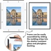 image:imageAmericanflat 85x11 Picture Frame with ShatterResistant Glass  Streamline Collection  Thin Border Photo Frame for Tabletop and Wall Display  Hanging Hardware and Easel Stand Included  Mahogany  Shatterresistant glass wall or tabletop display with included easel sawtooth hangers included secure turntab backingBlack