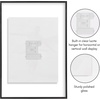image:imageAmericanflat 85x11 Picture Frame with ShatterResistant Glass  Streamline Collection  Thin Border Photo Frame for Tabletop and Wall Display  Hanging Hardware and Easel Stand Included  Mahogany  Shatterresistant glass wall or tabletop display with included easel sawtooth hangers included secure turntab backingBlack