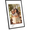 image:imageAmericanflat 85x11 Picture Frame with ShatterResistant Glass  Streamline Collection  Thin Border Photo Frame for Tabletop and Wall Display  Hanging Hardware and Easel Stand Included  Mahogany  Shatterresistant glass wall or tabletop display with included easel sawtooth hangers included secure turntab backingBlack